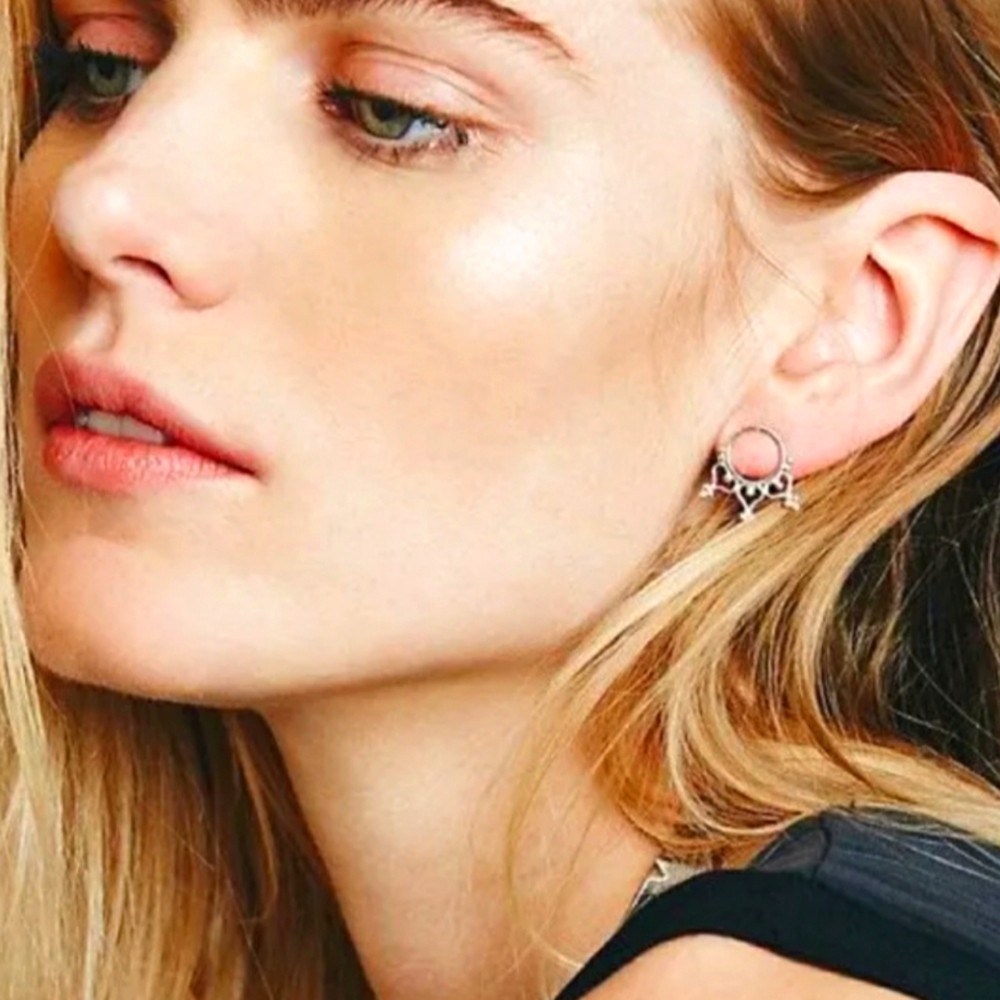 Anthropologie Ono Jewelry Sterling Silver Essence Earrings